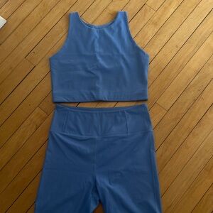 Women's Blue Two-Piece Set Girlfriend Collective L